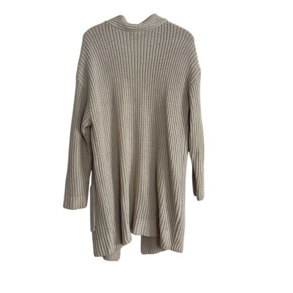 a.n.a A New Approach Open Front Ribbed Knit Cotton Cardigan Sweater Cream XL - Picture 8 of 8